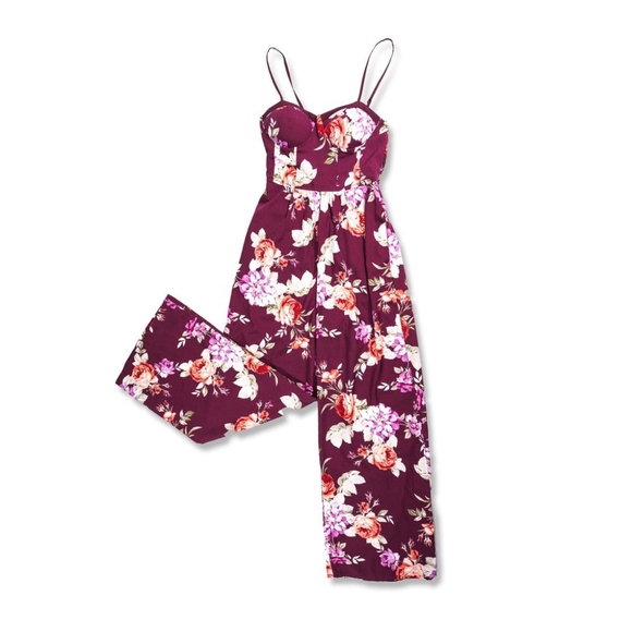 Band Of Gypsies Floral Jumpsuit - Picture 2 of 5
